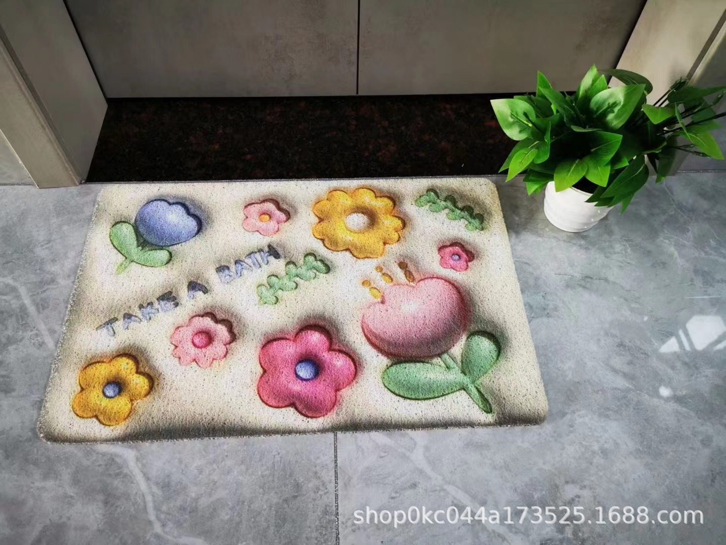 厂家门垫现货卫生间吸水门口脚垫浴室速干防滑地毯详情2