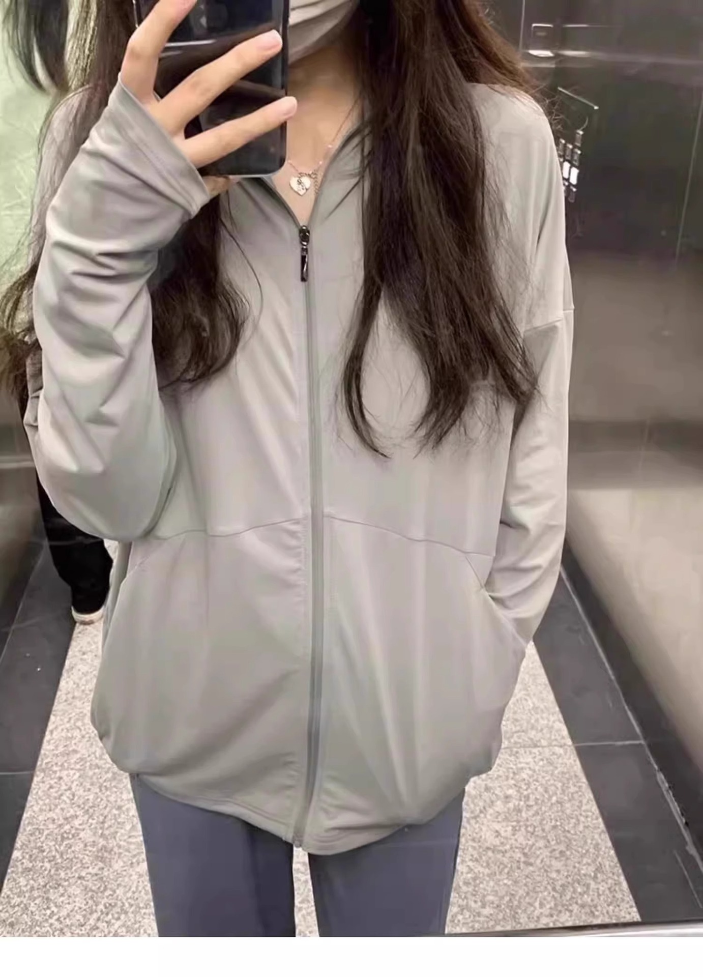 Ice silk hooded sun-protective clothing, thin outdoor wear, sun-protective clothing for women, loose summer 2025 new style cardigan pic 3