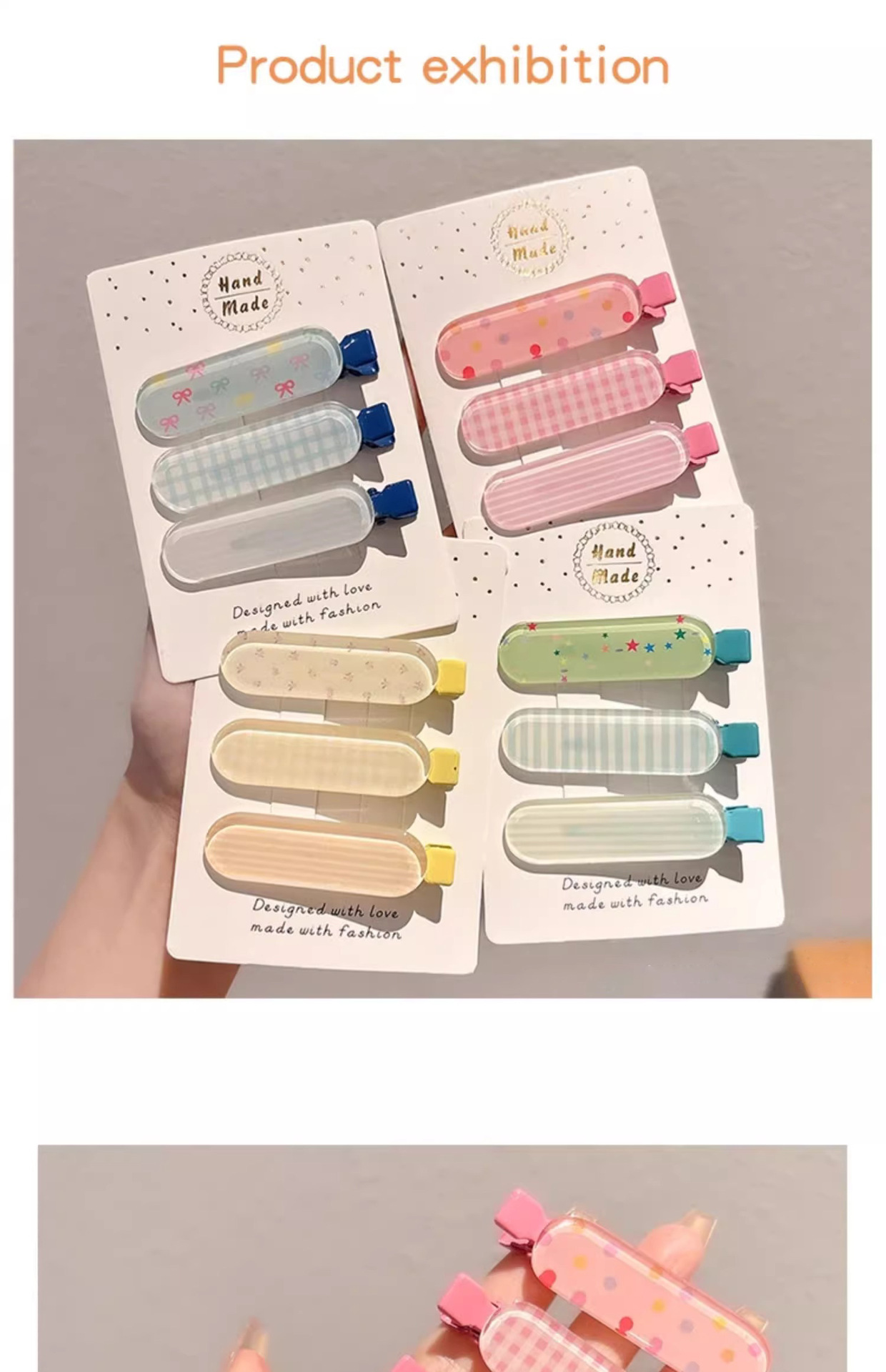 彩色无痕一字夹子侧边刘海前额发夹女儿童后脑勺碎发整理神器发卡详情21