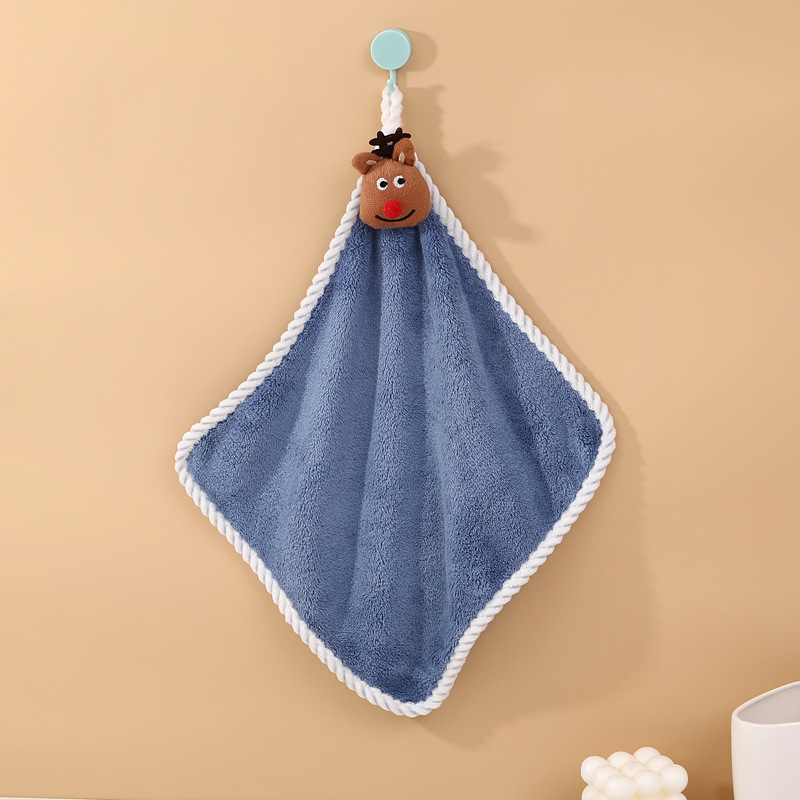 【 Chi Jia 】 Coral Fleece fringed Christmas Series Hand towels, hanging towels, Kitchen and bathroom towels, hanging hand towels pic 4