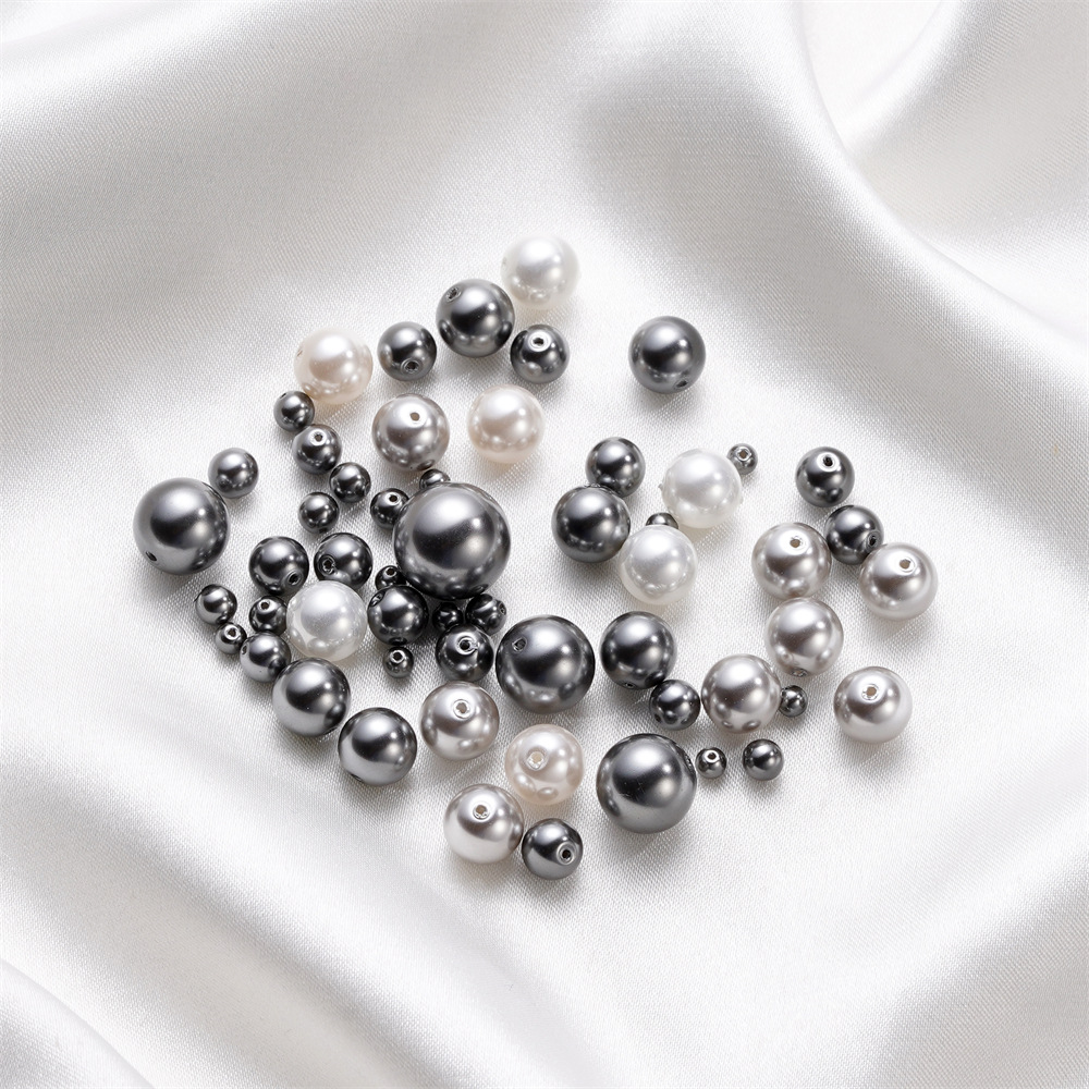 玻璃珍珠直孔散珠施家珍珠 DIY饰品配件散珠串珠子澳白仿珍珠批发详情11