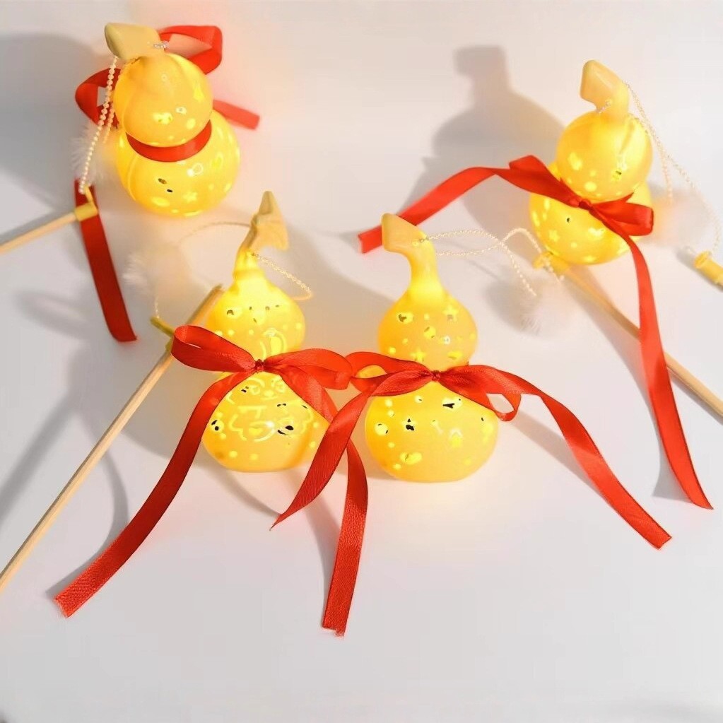 新款儿童手提发光葫芦灯笼 镂空发光 节日活动装饰礼品批发详情15
