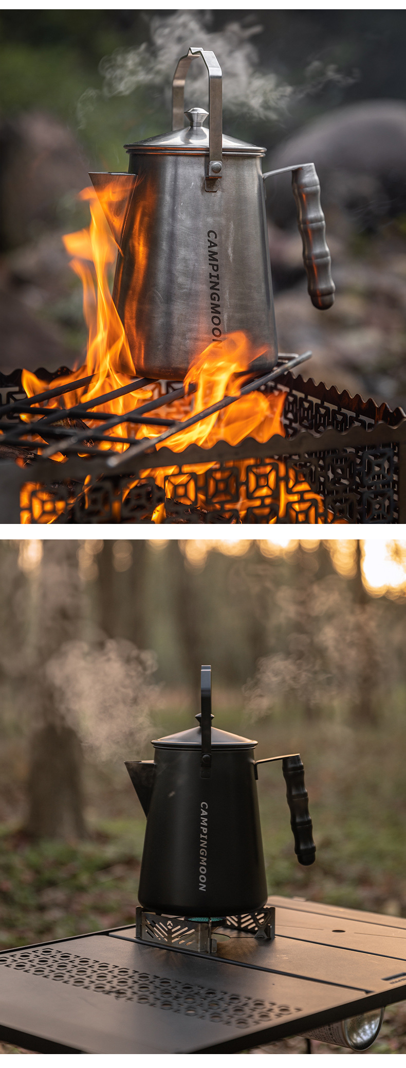 柯曼SW-6奶奶壶不锈钢大容量手冲咖啡壶露营野炊泡茶烧水壶详情11