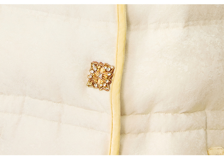 New Chinese-style goose down jacket made of mink hair and patchwork for winter women's fashion, white goose down warm Chinese-style coat 2195 pic 26