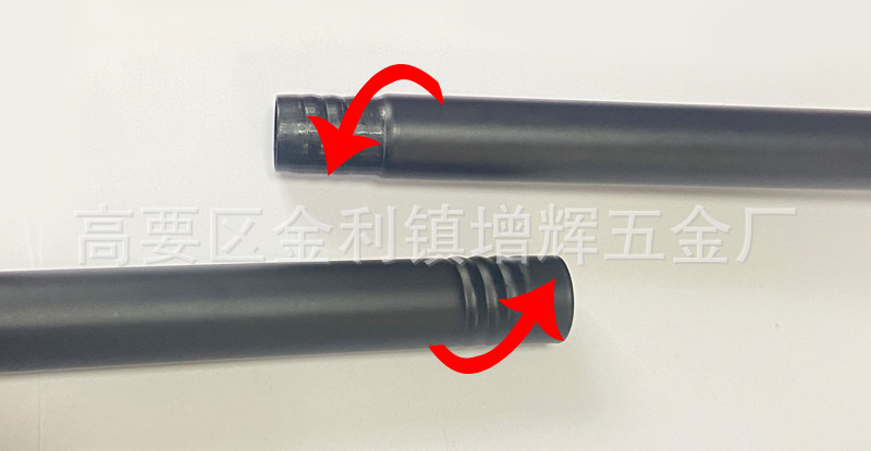 亚马逊新品伸缩螺纹窗帘管跨境出口Temu铁艺可调节40mm拼接罗马杆详情7