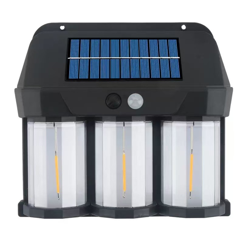 Solar garden lamps, solar panel street lamps, rainproof lighting, energy-saving and fire-fighting indicator lights pic 3