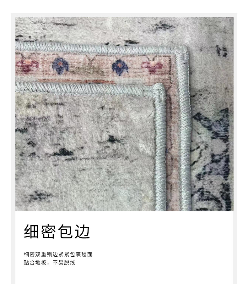 外贸跨境欧式地毯客厅茶几卧室满铺床边毯可折叠水洗毯TPR大尺寸满铺详情5