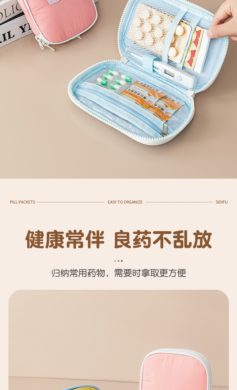 新款防水药包云朵感尼龙医疗包随身便携急救包药片药品应急收纳袋详情14