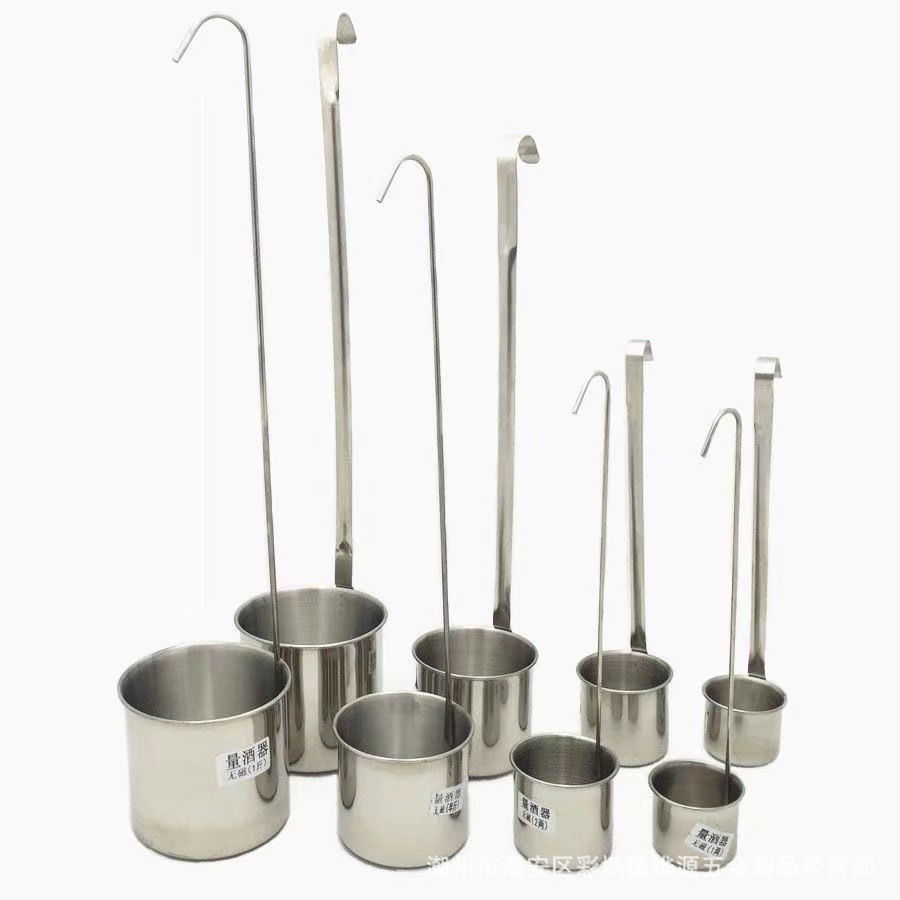 Stainless steel wine whisker, one or two ounces wine measuring vessel, round-handled wine whisker, household long-handled hook wine spoon, wine scooping vessel pic 7