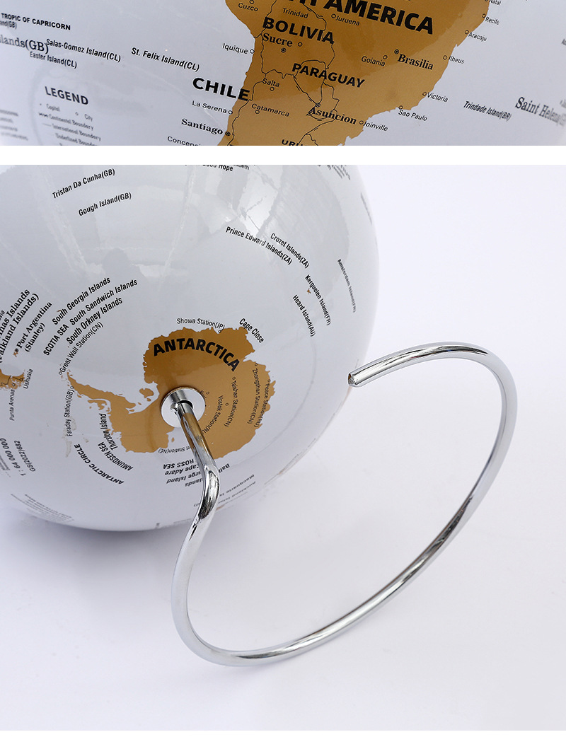 Jingfeng 20CM large English globe, a Nordic light luxury creative birthday gift handicraft with a metal stand pic 13