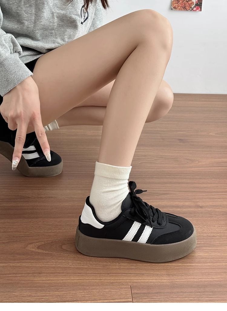 女鞋软底不累脚2025春秋新款时尚百搭小白鞋轻便厚底耐磨休闲鞋详情10