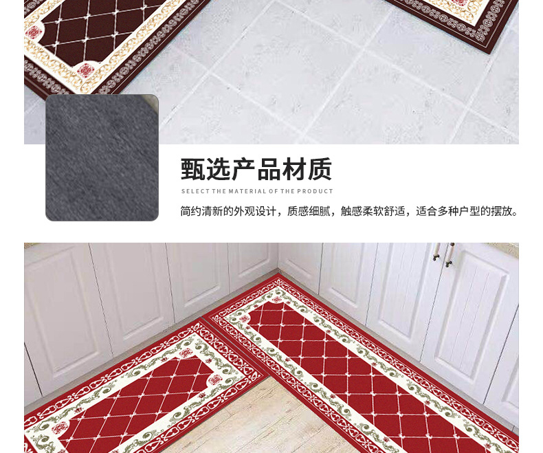 Cross-border ins kitchen floor MATS wholesale, long absorbent bathroom floor MATS, simple home kitchen carpets pic 4