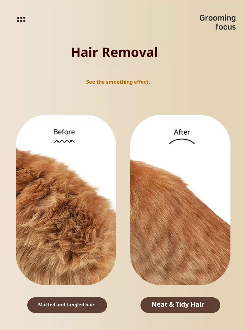 Cross-border pet knot comb, cat comb, floating hair removal comb, beauty hair removal, one-click floating hair removal comb, pet comb pic 5