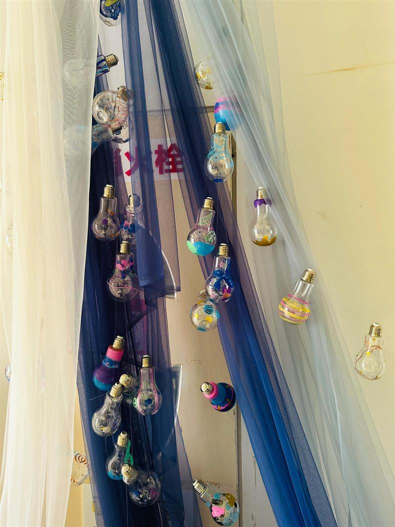 纯色软网纱蓝色主题幼儿园田园风场景婚礼ins风纱网布料详情8