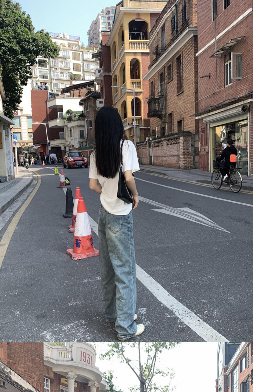 新款夏季薄款V领短袖T恤女白色打底衫宽松显瘦休闲体恤上衣潮流女详情4