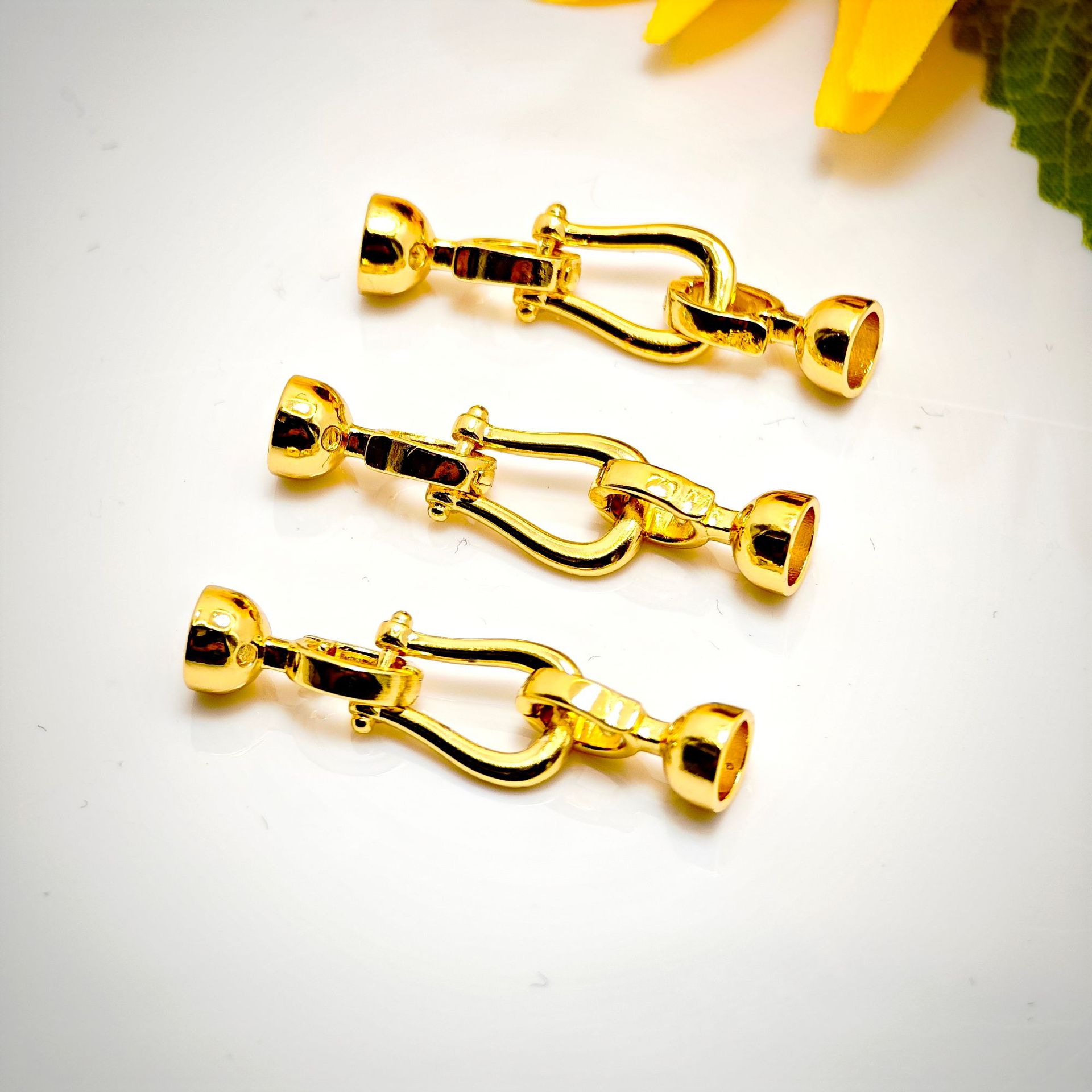 Pearl necklace buckle, cross buckle, electroplated high color retention mother-of-pearl necklace buckle, DIY bracelet, necklace buckle, D-shaped buckle pic 13