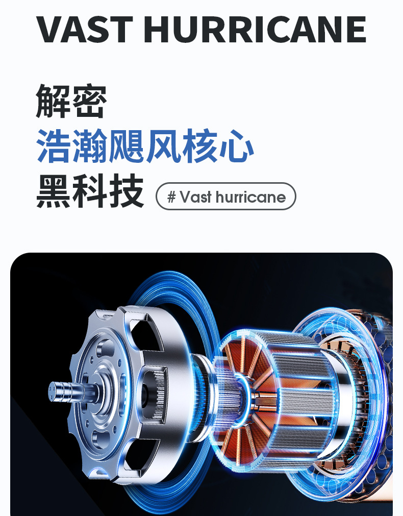 跨境新款/手持风扇多功能数显折叠超大风力usb充电桌面办公小风扇详情7