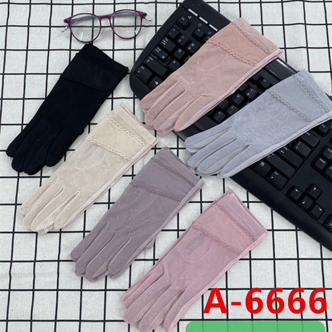 Wholesale of thin adult UV-resistant breathable full-finger gloves with anti-skating silk sleeves and exposed finger touch screens pic 18