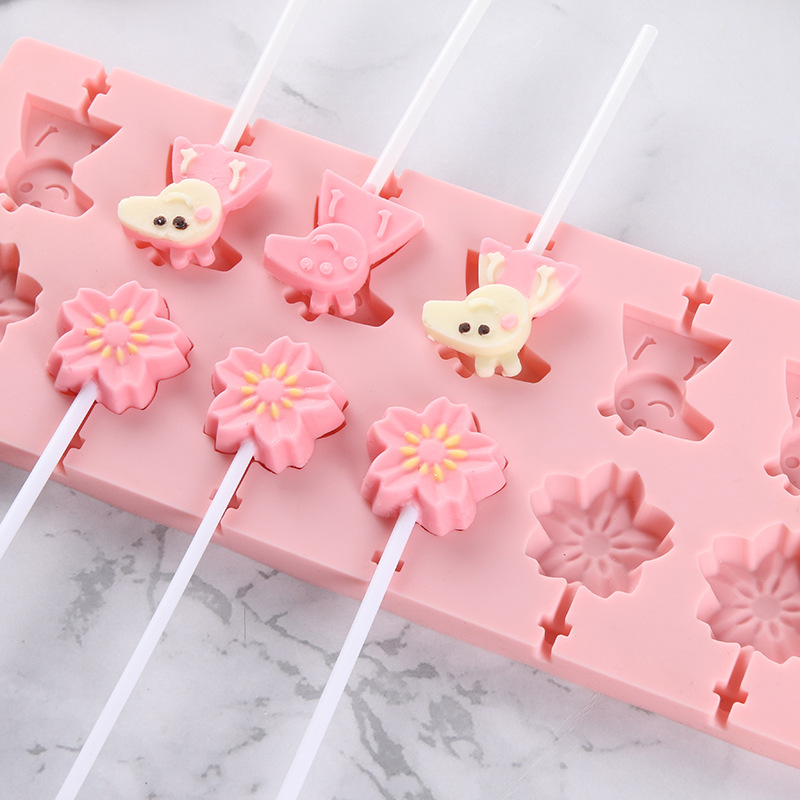 Candy, chocolate, lollipop molds, silicone cartoon series candy molds, diy hand-baked epoxy resin molds pic 18