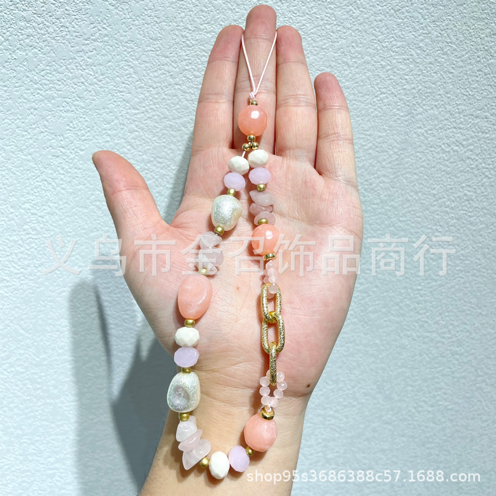 European and American natural agate stone mobile phone chains, crystal beads, mobile phone pendant chains, hanging ornaments, chains, mobile phone pendants, hanging ropes pic 6