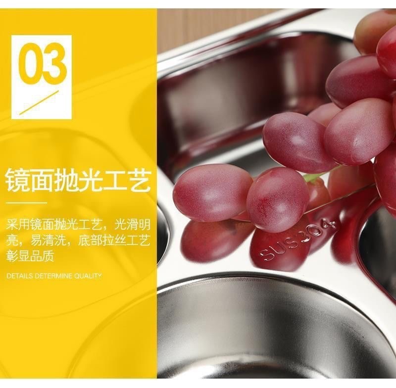 304印尼学校专供快餐盘不锈钢餐盘饭店加深带盖不锈钢分格快餐盘详情3