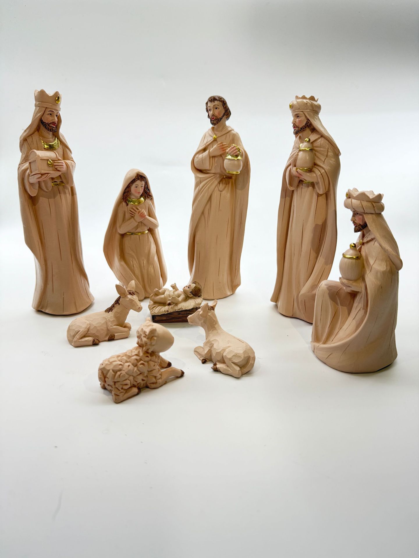 跨境圣诞节马槽降生组9件套装树脂雕像软装家居摆件源头厂家详情8