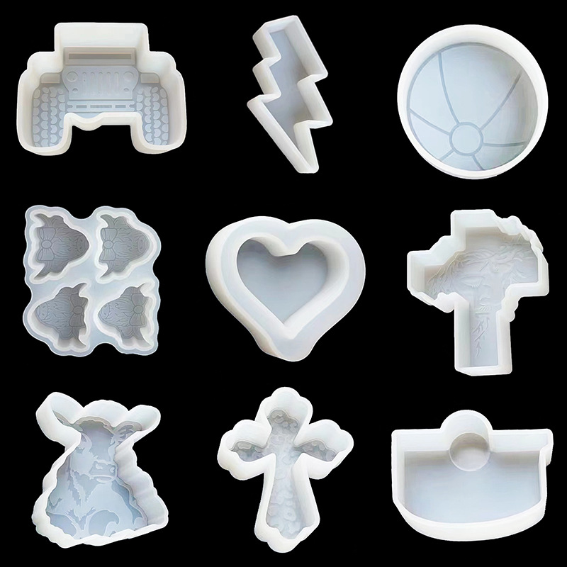 捏捏乐魔芋朴朴棉香薰蜡烛肥皂模具石膏十字校车闪电硅胶滴胶模具详情2