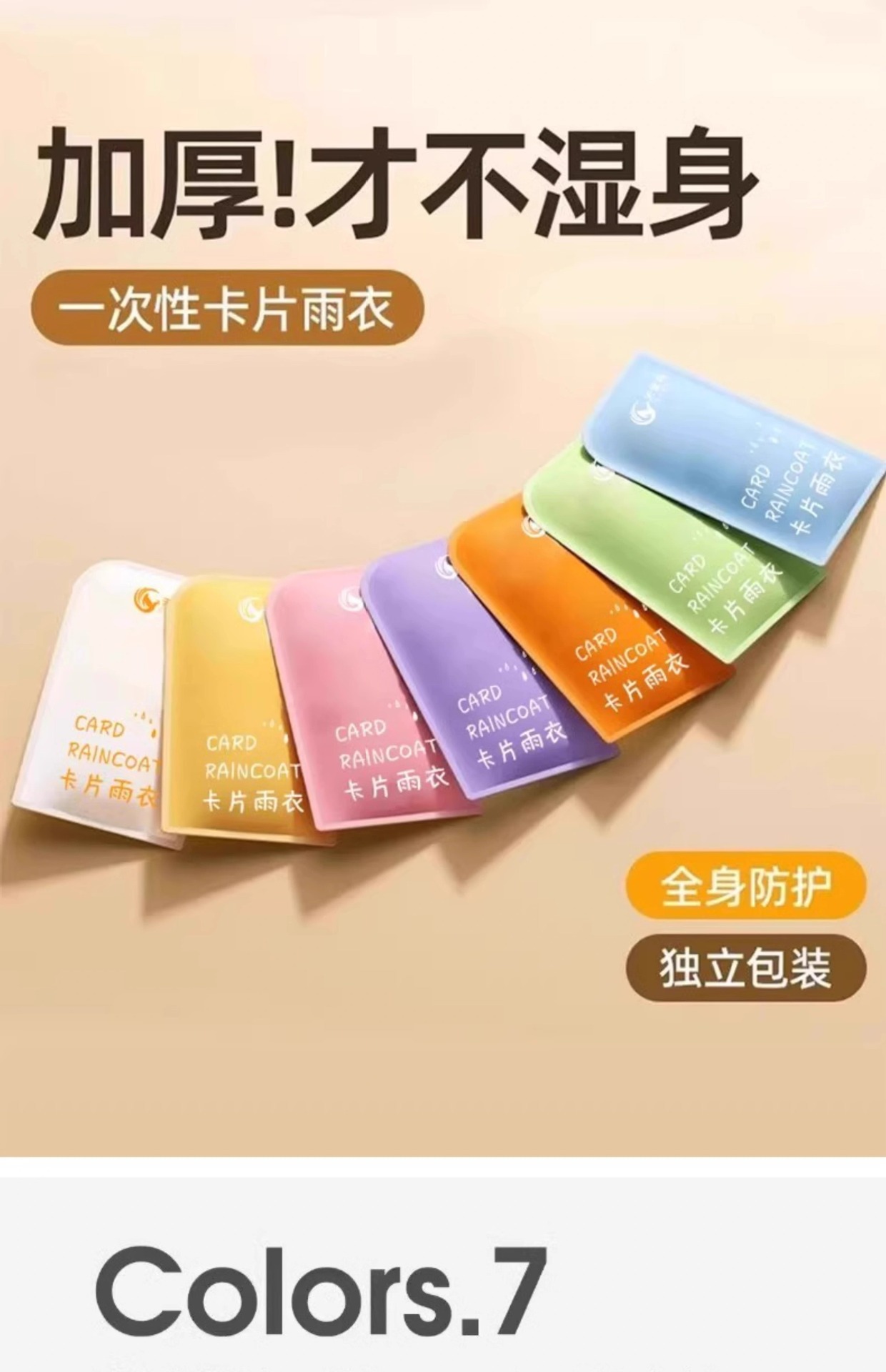 一次性卡片雨衣加卡片雨衣包装防水便携轻便单次使用详情3