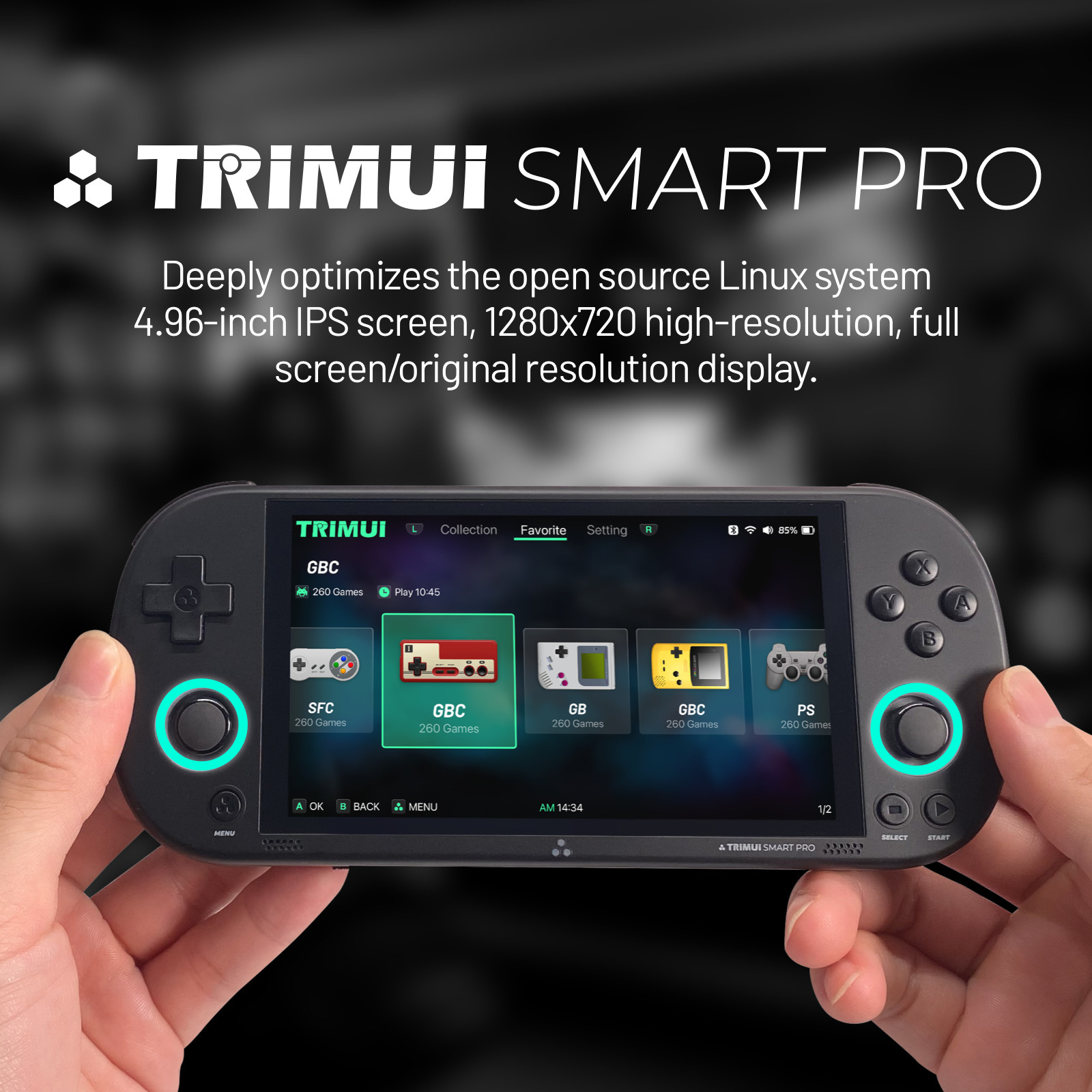 TRIMUI SMART PRO游戏机IPS高清屏开源掌机PS街机复古GBA经典怀旧详情6