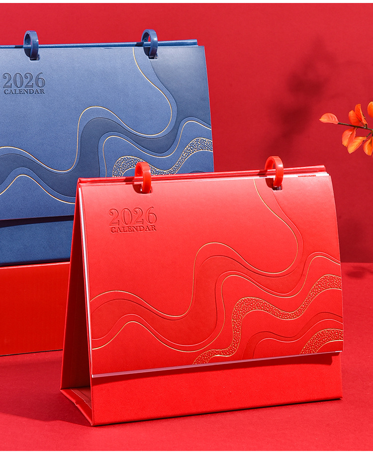 Zhouzhou Calendar 2026 Horse Year Desk Calendar Double-Ring Fashionable Three-dimensional Desk Calendar Advertising Customization Office Note-taking Calendar wholesale pic 15