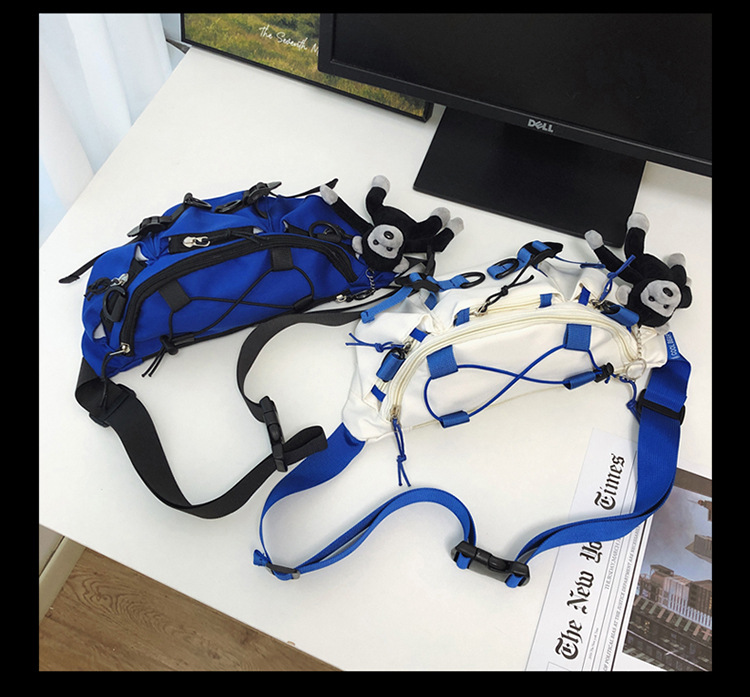 斜挎包潮牌男士百搭休闲胸包工装简约ins腰包日系情侣单肩斜挎包详情38