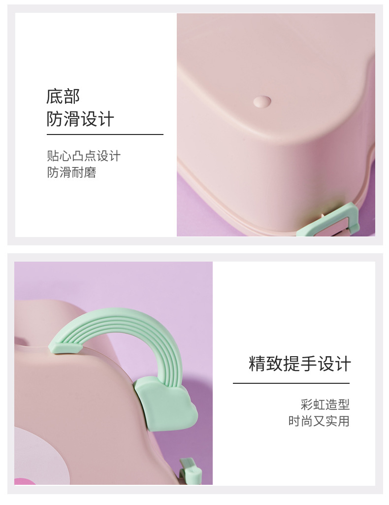 Cartoon bento box, large capacity with tableware, cloud lunch box, picnic and spring outing preservation box, microwave oven, student lunch box pic 12