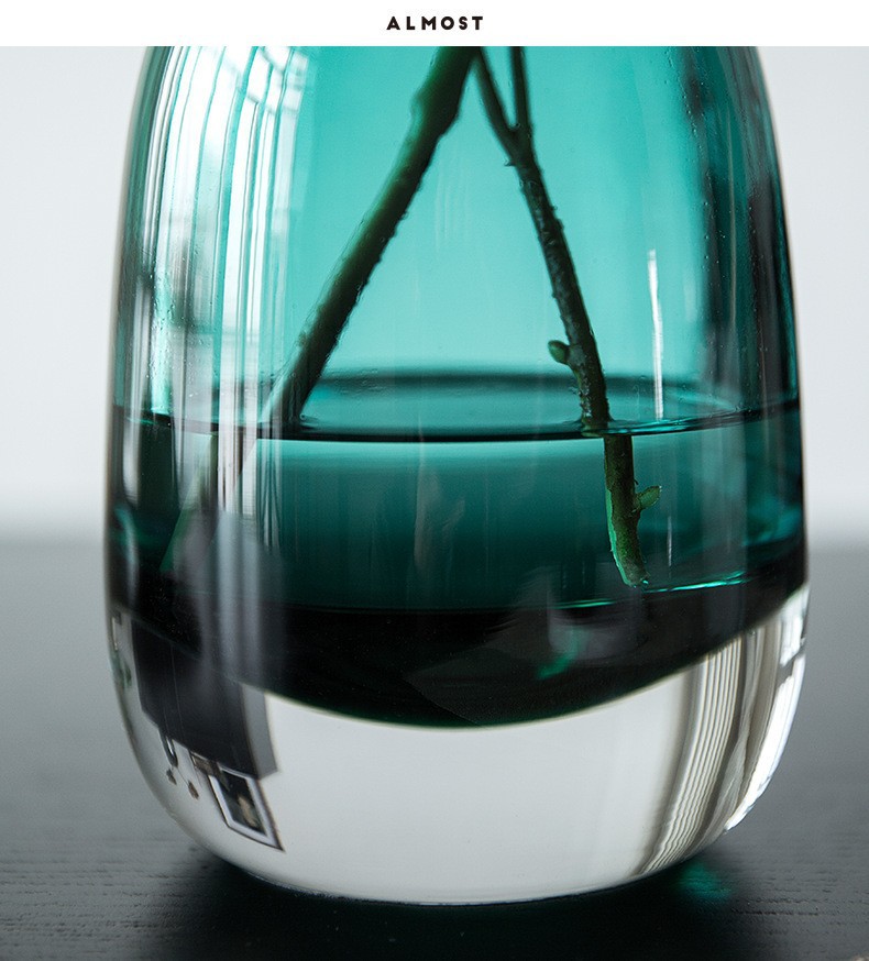 现代轻奢琉璃花瓶客厅插花玻璃花器会议桌玄关摆件高级感玻璃装饰详情33