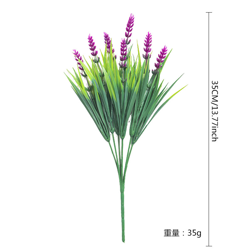 仿真春草紫色薰衣草花束盆栽园艺装饰仿真花厂家批发新款塑料麦穗详情7
