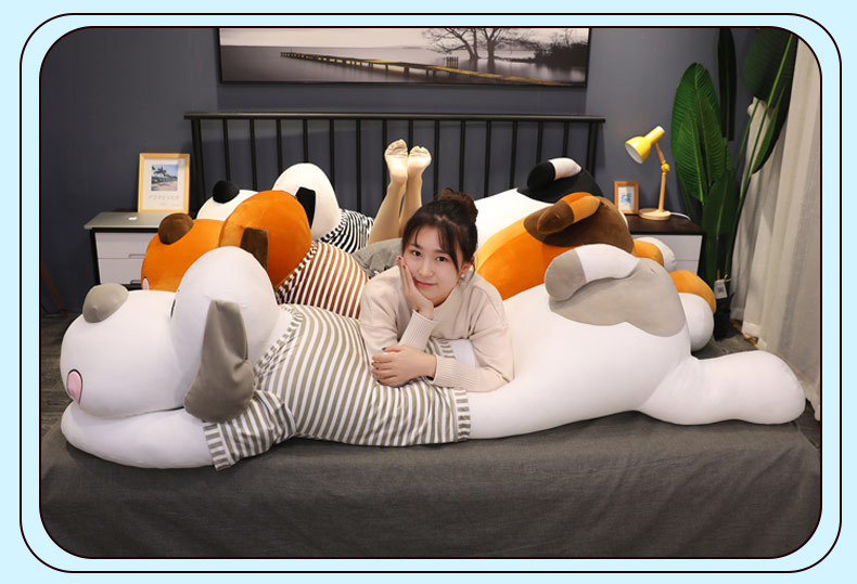 男女款抱着睡觉毛绒玩具狗狗公仔大号娃娃可拆洗趴趴狗抱枕超软详情8