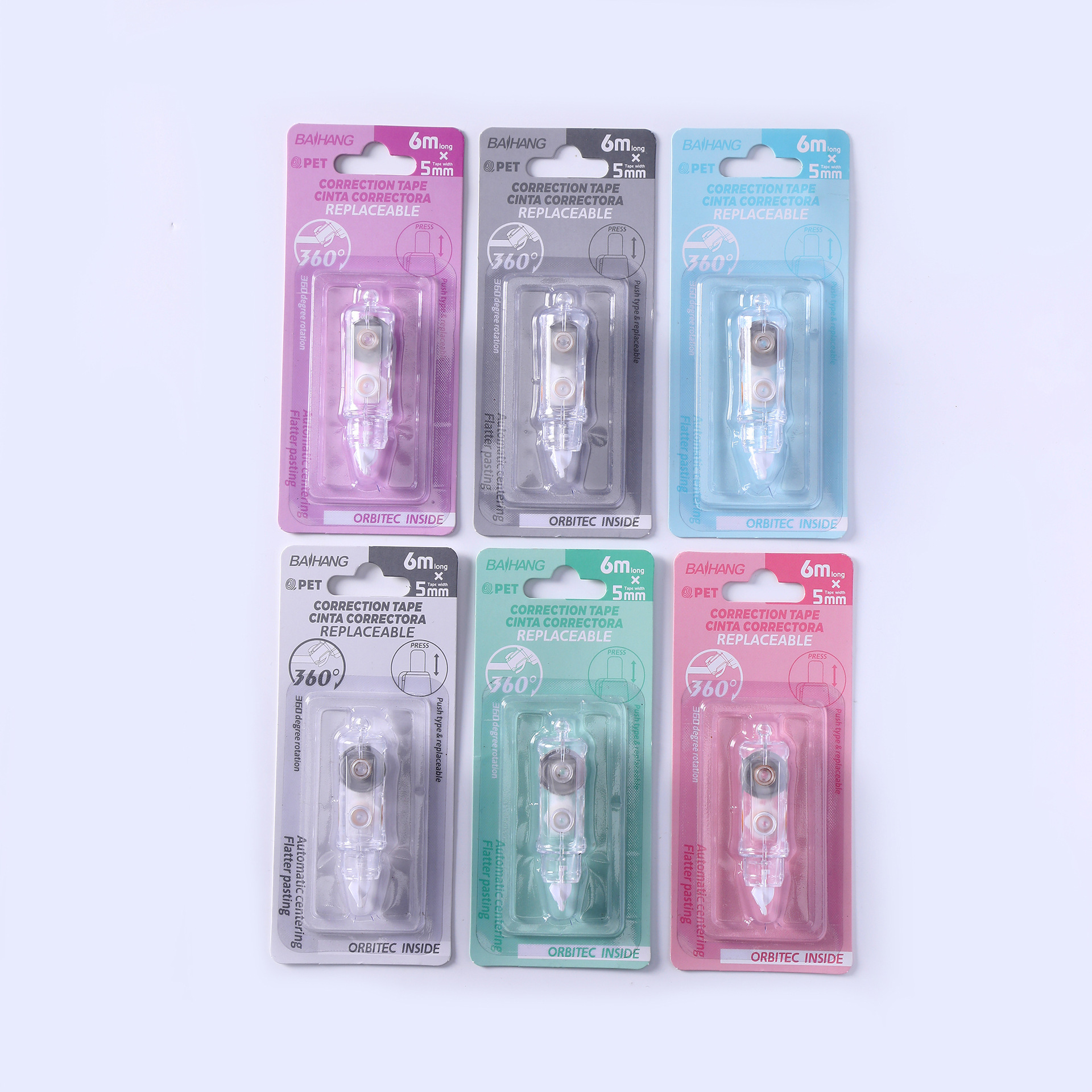Cross-border correction tape, new pen-shaped mini portable correction tape, silent, smooth and shock-resistant error correction tape, wholesale correction tape pic 3