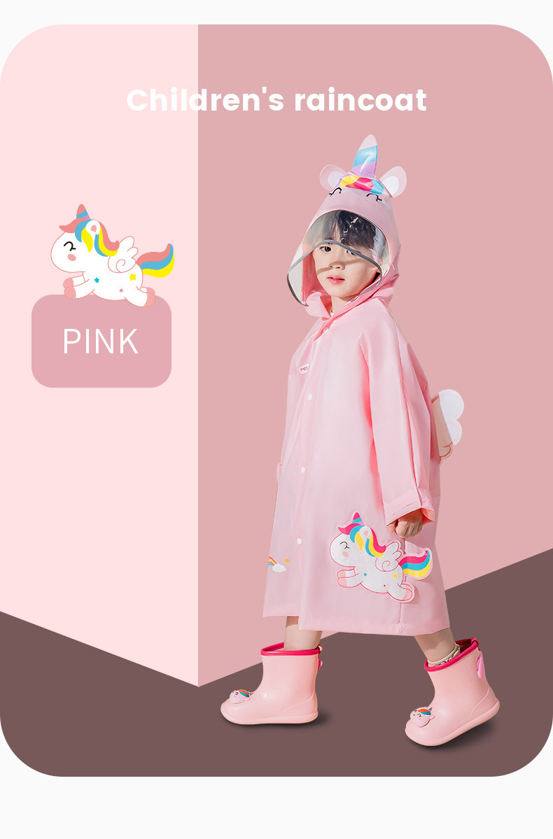 儿童雨衣女童学生男童户外加厚女幼儿园便携女款雨披宝宝雨衣批发详情17