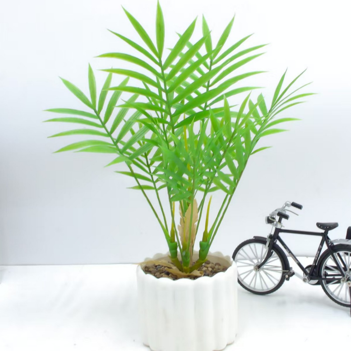 Cream-style green plants, artificial plant bionic flowers, living room dining table tabletop decoration and arrangement, small potted artificial flower ornaments pic 1