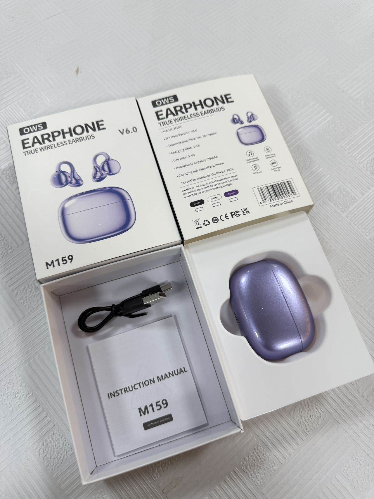 Clip de oído esférico auriculares bluetooth crossover M159 tipo de clip de oído OWS en el oído abierto clip de oído auriculares bluetooth pic 2