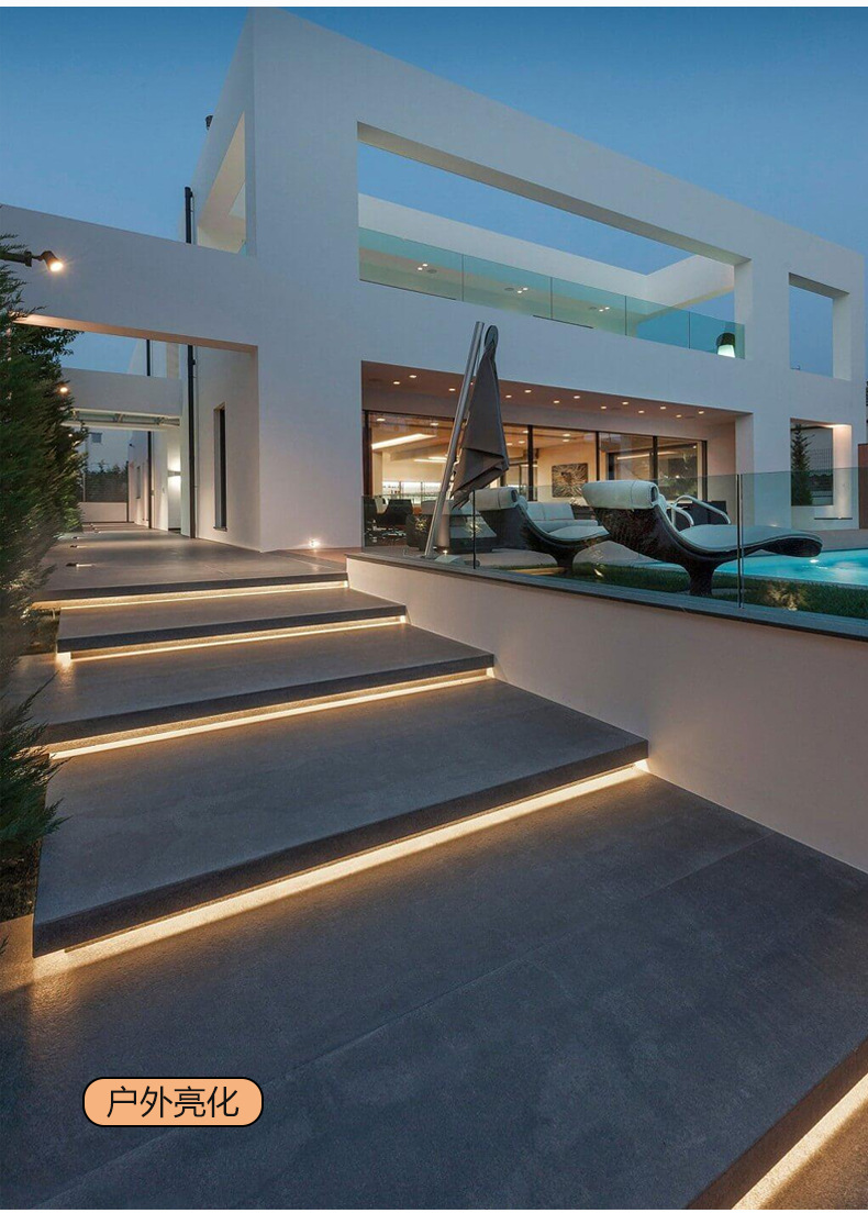 Outdoor waterproof led light strip, 220v high-voltage five-row 320 beads, exterior wall special home decoration project outdoor light strip pic 14