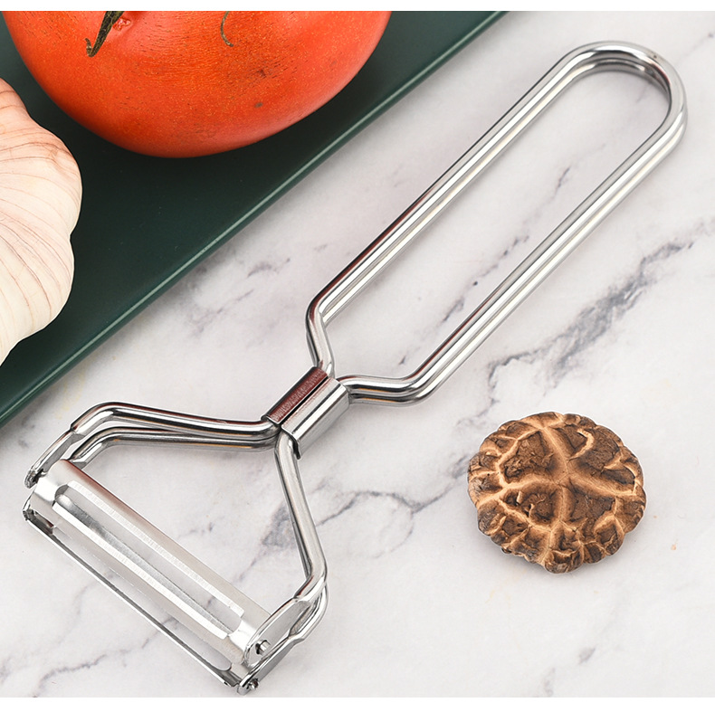 新品热卖厨房小工具双头304不锈钢欧美简约风二合一瓜果削皮刀刨详情11