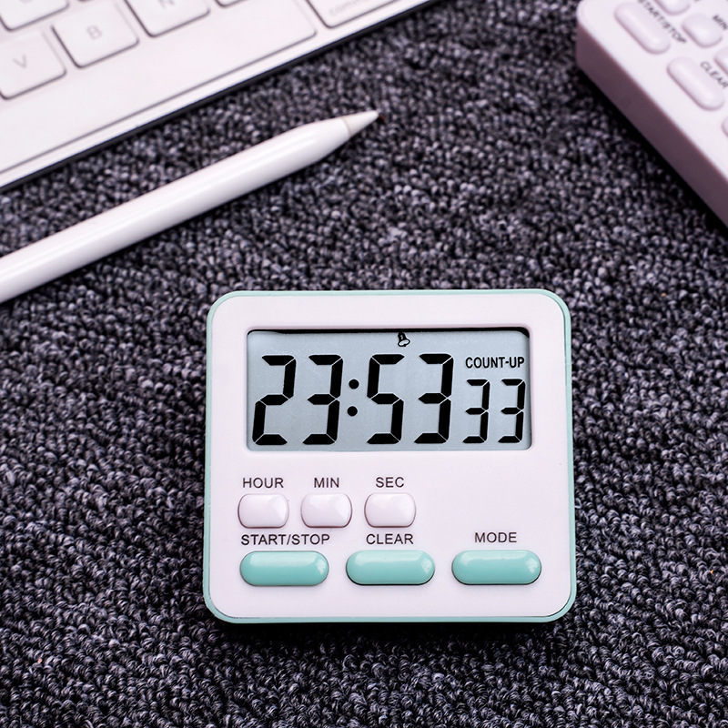 新款静音多功能计时器学生时间管理器厨房卧室定时提醒时钟闹钟详情13