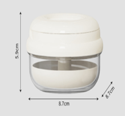 A covered round white dental crown storage box, a convenient household storage and organization box pic 4