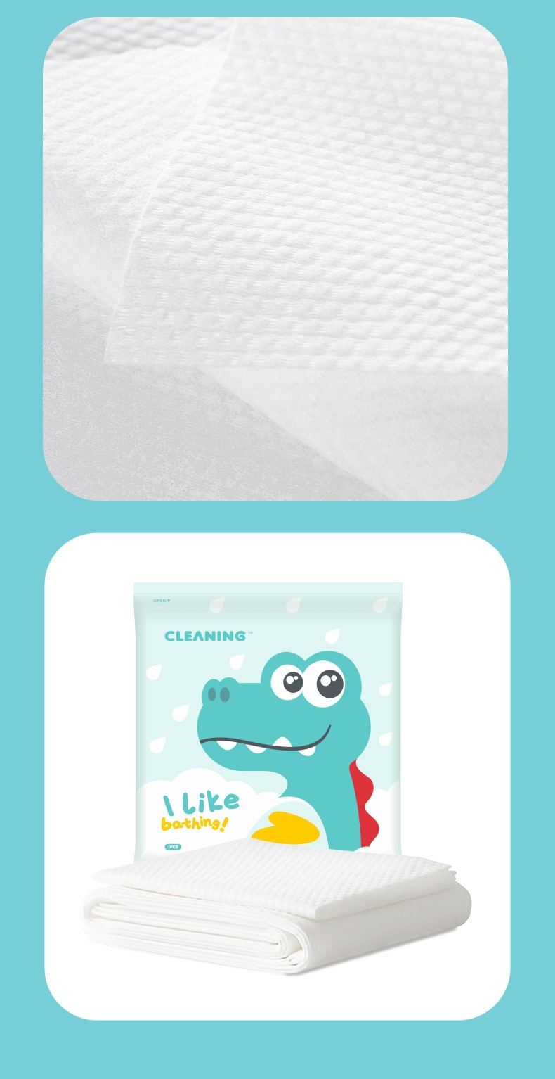 可灵卡通一次性浴巾大厚独立包装酒店民宿旅游毛巾纯棉浴巾批发详情12