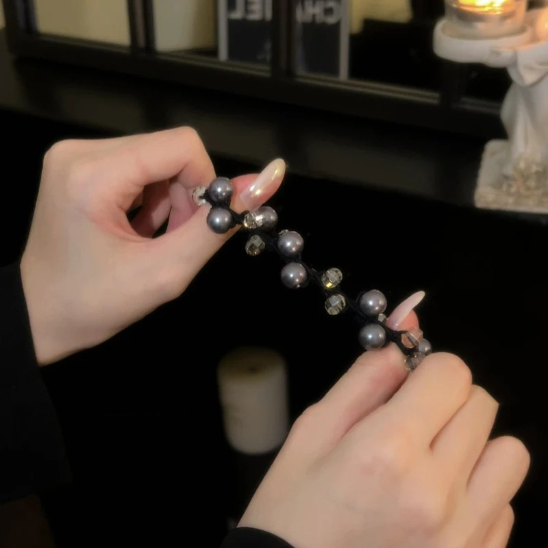 纯手工编织发绳轻奢贵气感发圈高弹力加粗时尚头绳扎头发皮筋详情6