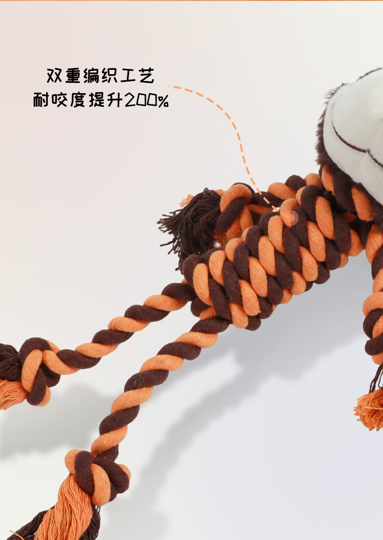 宠物用品绳结玩具狗狗玩具咬不烂洁齿解闷绳结宠物玩具磨牙玩具详情4