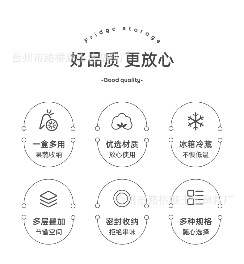 商用大容量冷冻密封塑料盒鸡蛋饺子保鲜盒食品级冰箱专用储存盒日用品详情2