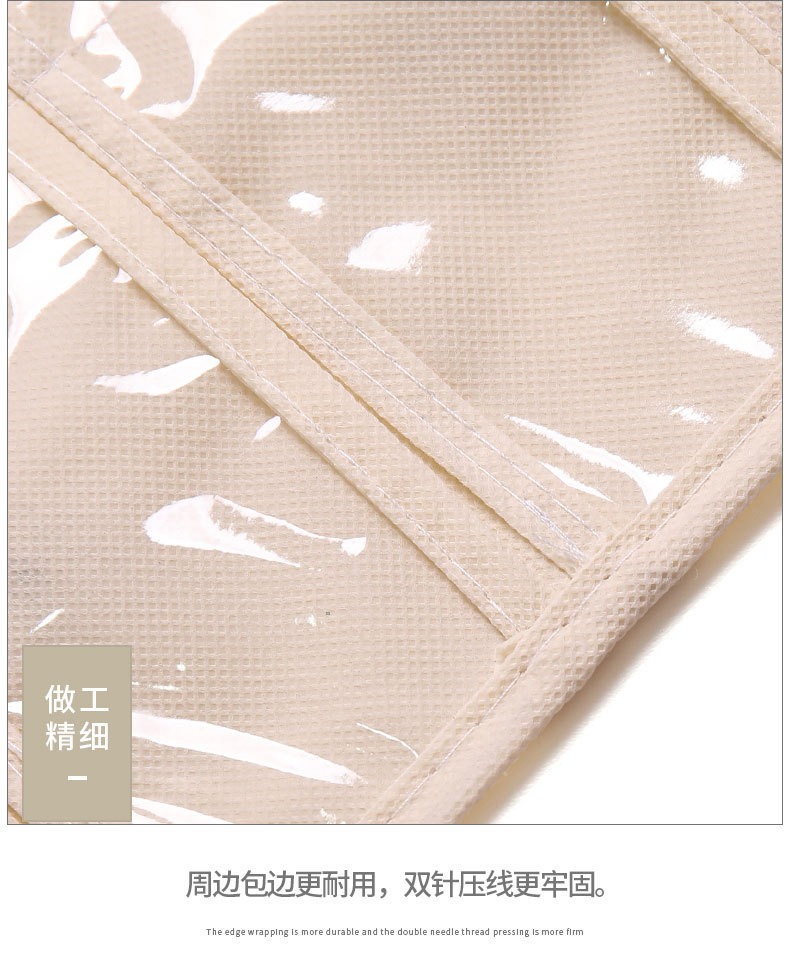 Double-sided non-woven fabric jewelry and accessory storage bag with 80 compartments, jewelry and miscellaneous items organization and storage hanging bag, small item storage bag pic 11