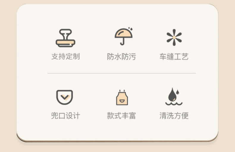 小熊围裙家用厨房防水防油男女可爱韩版时尚耐磨工作服围腰印logo详情2