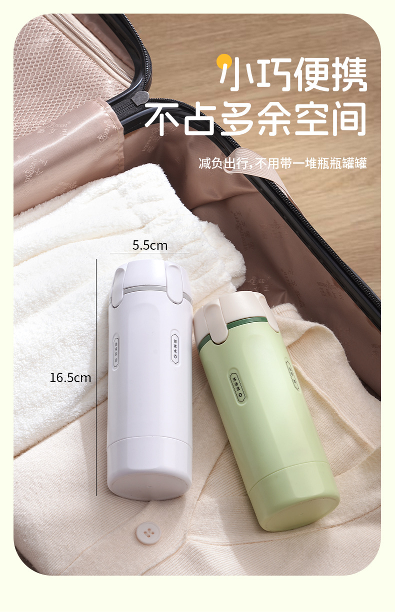 Four-in-one portable travel bottle for personal care, cosmetics, shampoo and body wash, travel storage bottle pic 7